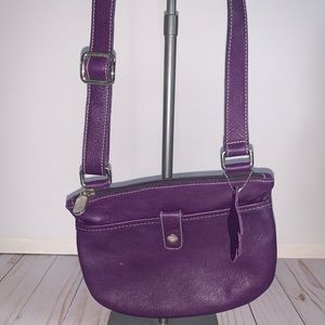 Roots Leather Cross Body Bag Mini